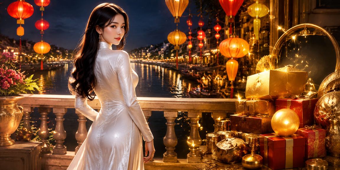 Người chơi tại Huế với trang phục áo dài truyền thống tham gia casino trực tuyến